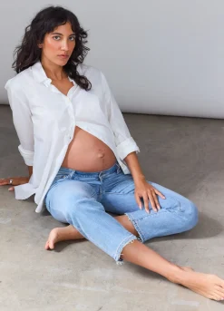 The Crop Maternity Jean
