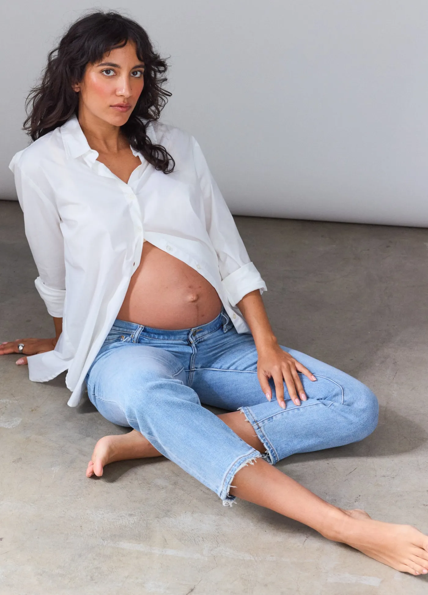 The Crop Maternity Jean