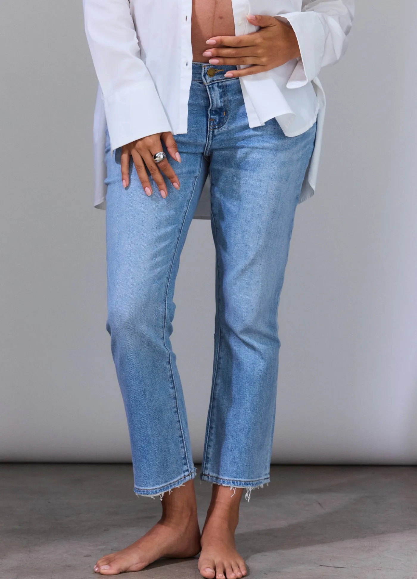 The Crop Maternity Jean
