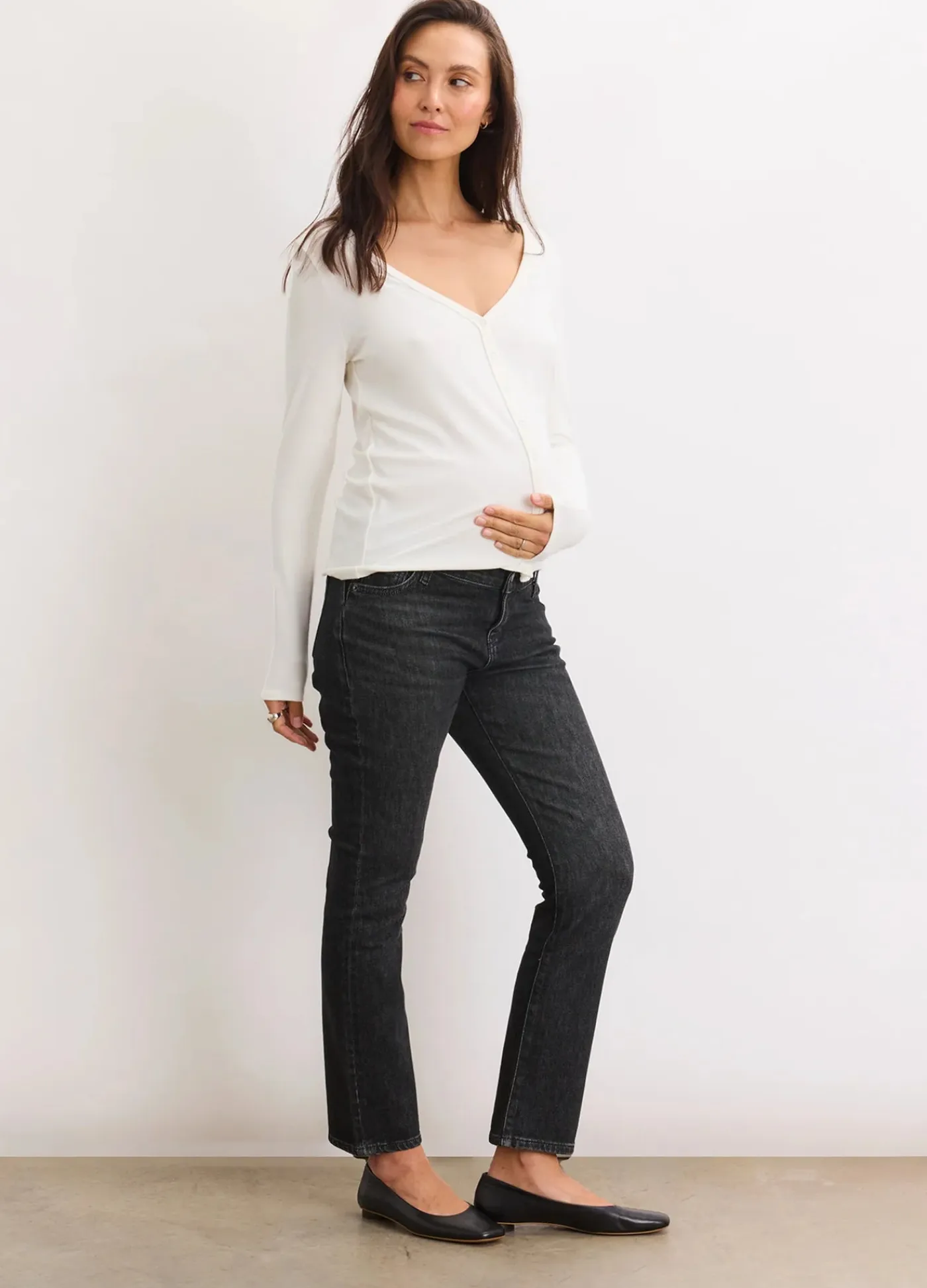 The Crop Maternity Jean