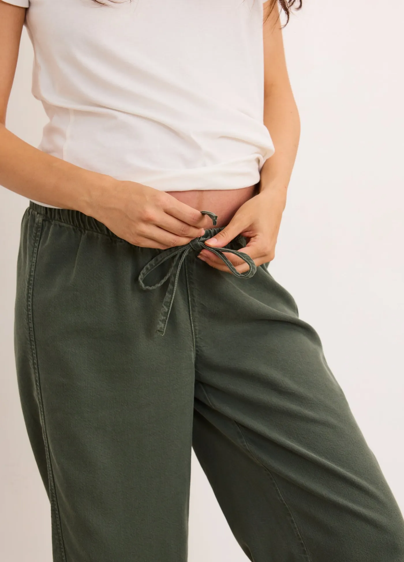The Drapey Denim Barrel Pant