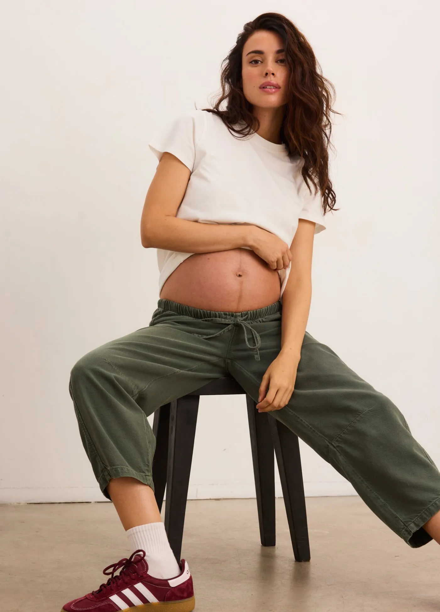 The Drapey Denim Barrel Pant