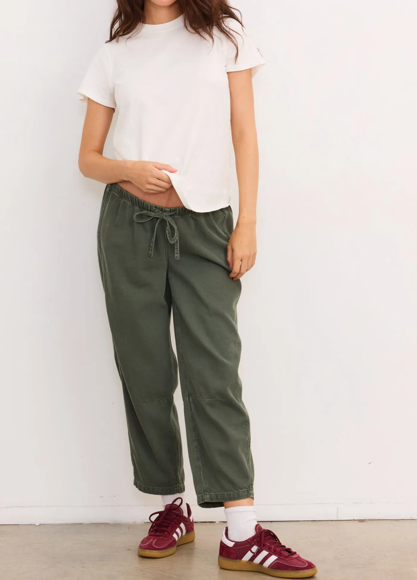 The Drapey Denim Barrel Pant