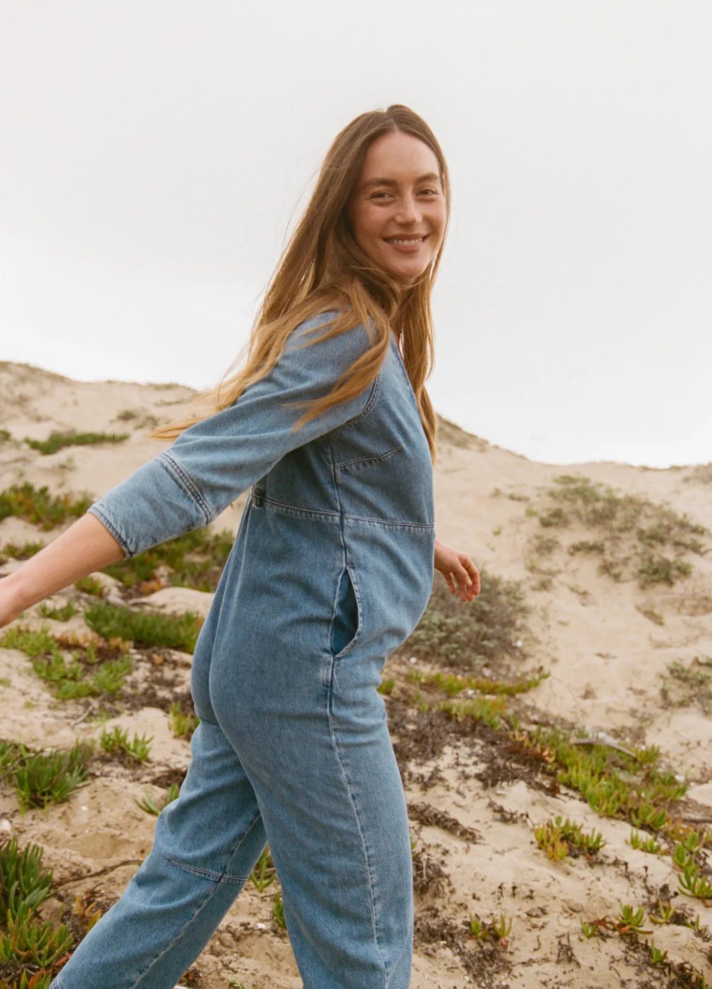 The Drapey Denim Easy-Nurse Jumpsuit