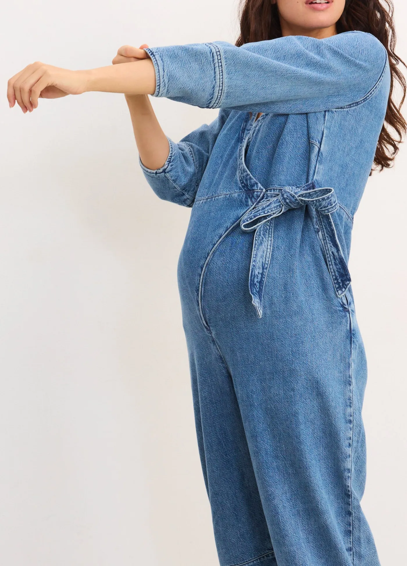 The Drapey Denim Easy-Nurse Jumpsuit