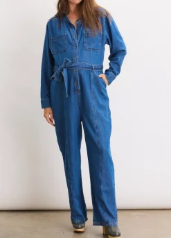 The Drapey Denim Jumpsuit