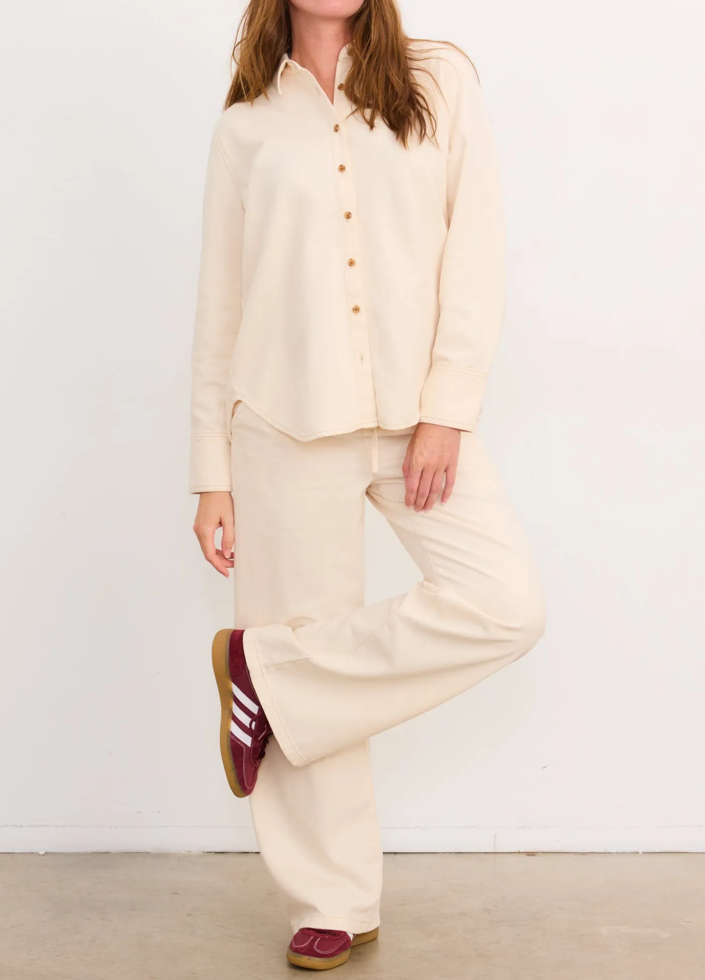 The Drapey Denim Wide Leg Pant