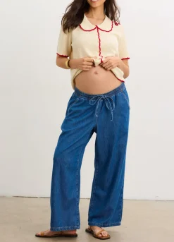 The Drapey Denim Wide Leg Pant