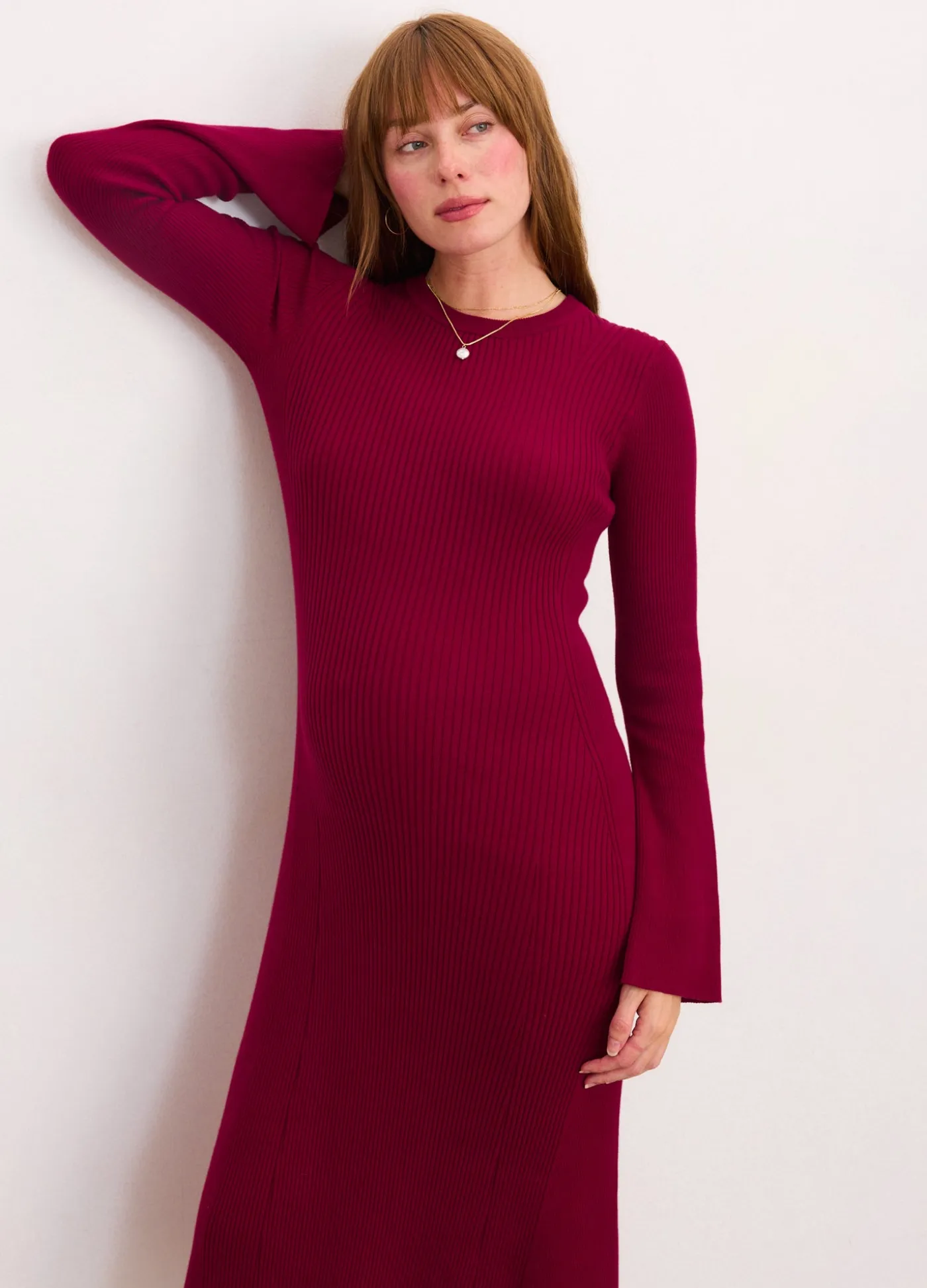 The Odette Ribbed Midi Dress