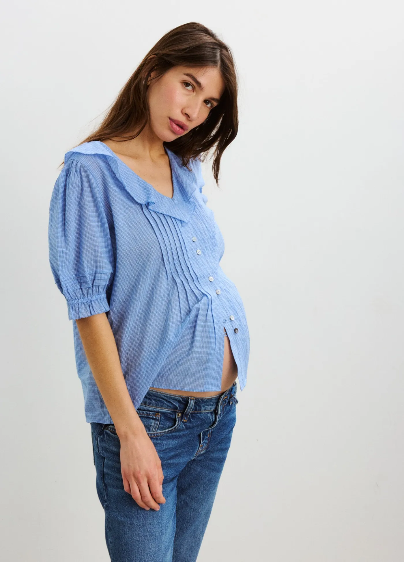 The Plaid Lou Lou Nursing Blouse