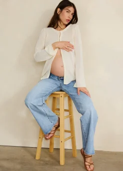 The Relaxed Wide Leg Maternity Jean