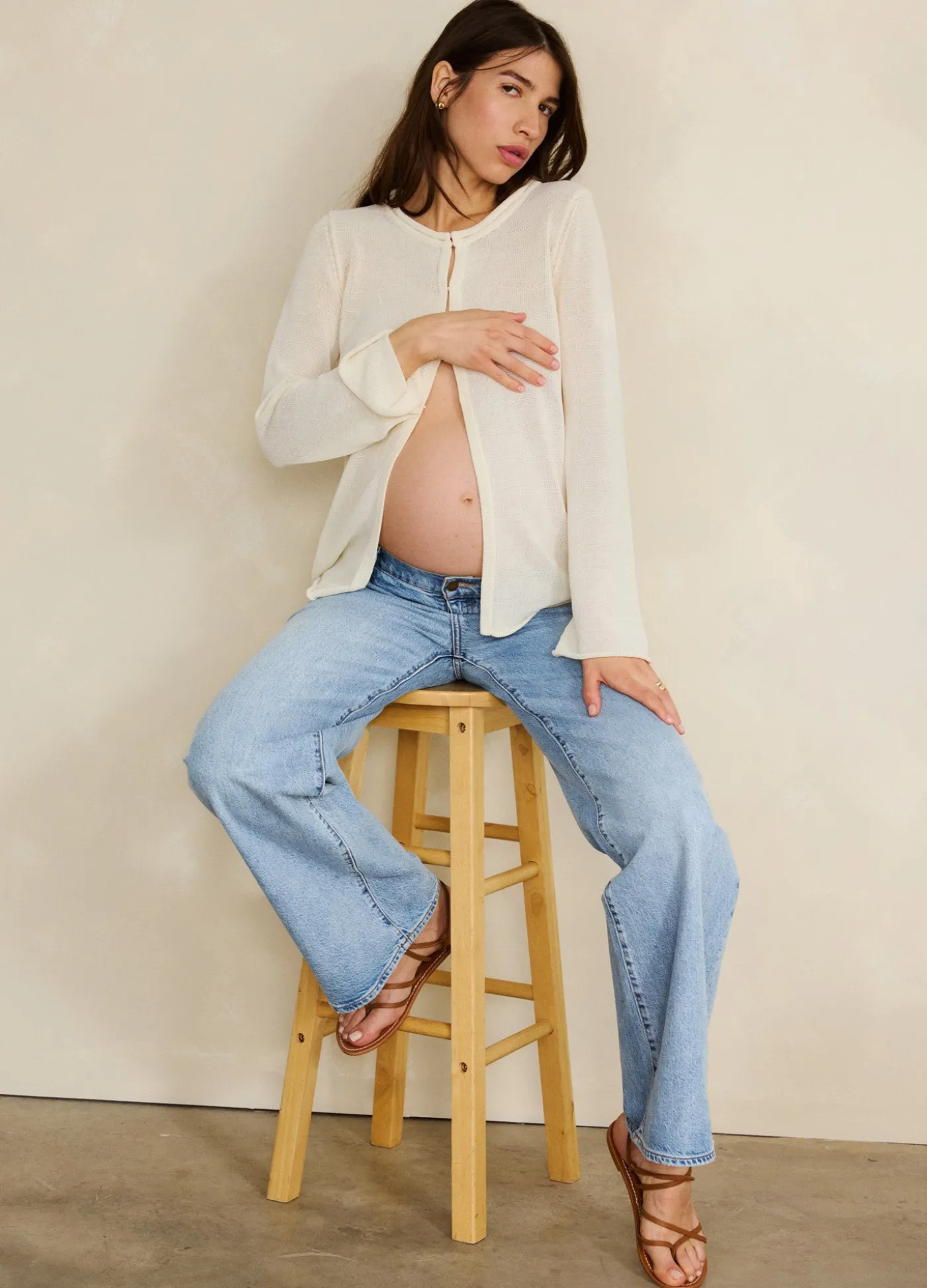 The Relaxed Wide Leg Maternity Jean