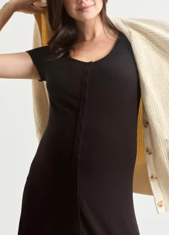 The Softest Rib Nursing Midi Dress
