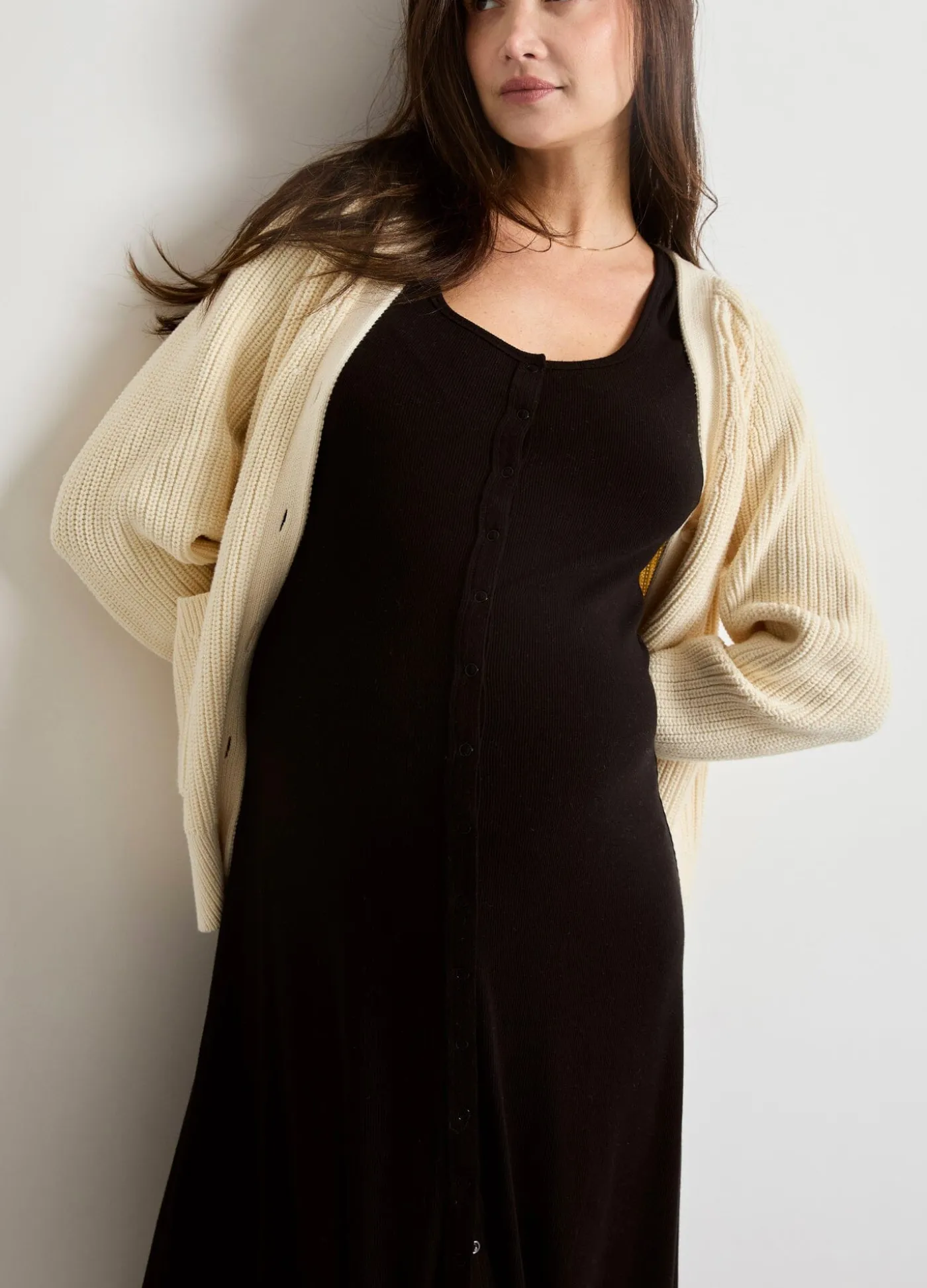 The Softest Rib Nursing Midi Dress