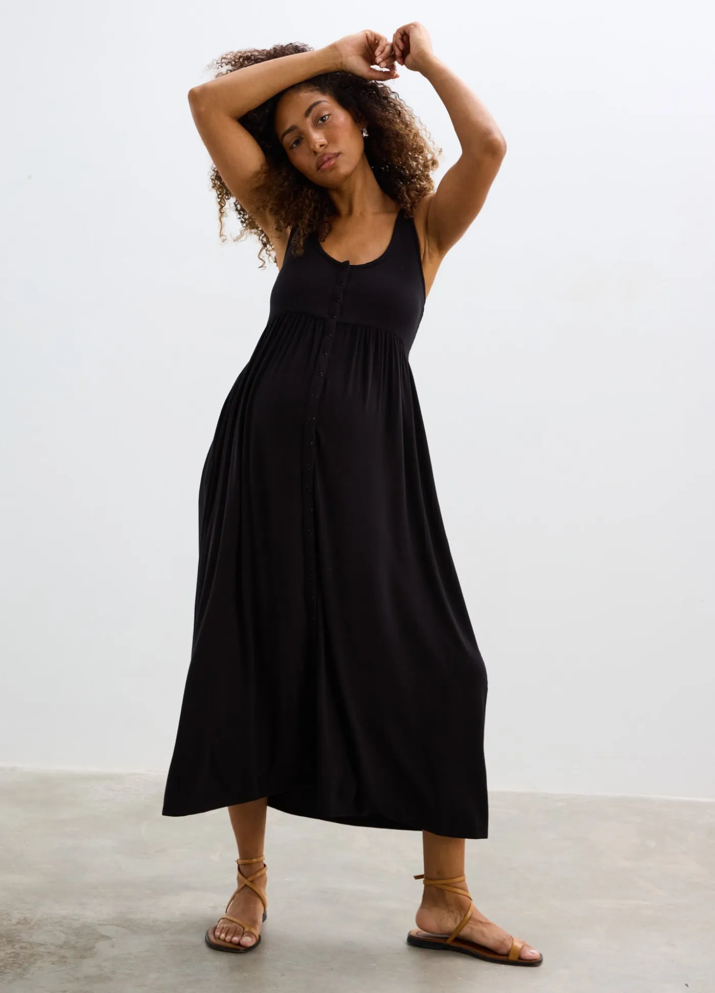 The Softest Rib Nursing Tank Dress