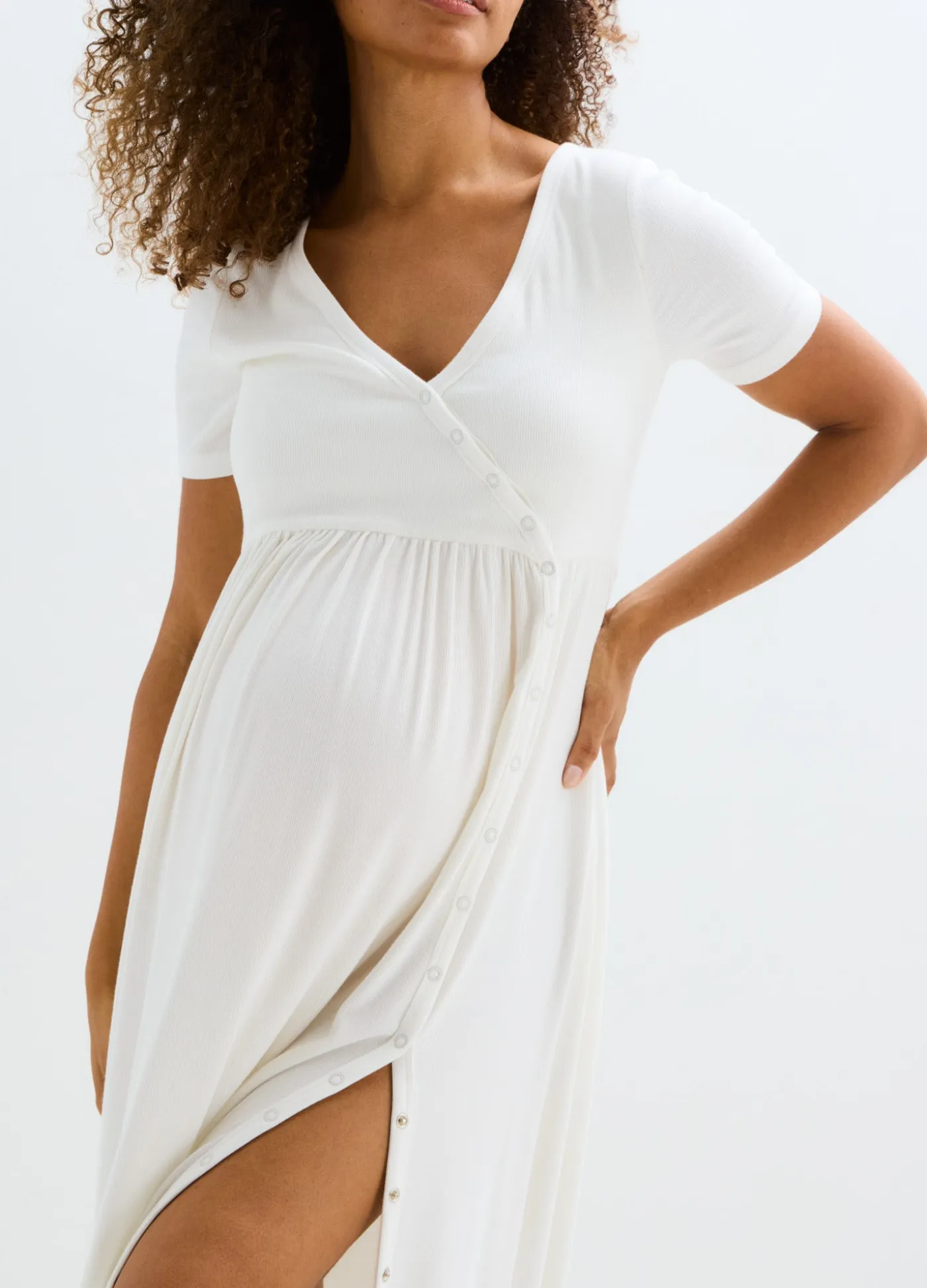 The Softest Rib Side Seam Nursing Maxi Dress
