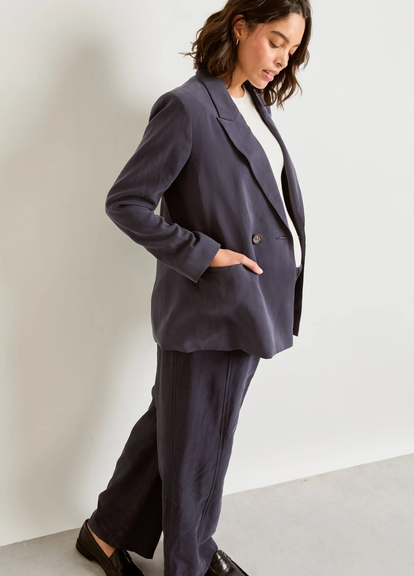 The Soft Tailored Twill Blazer