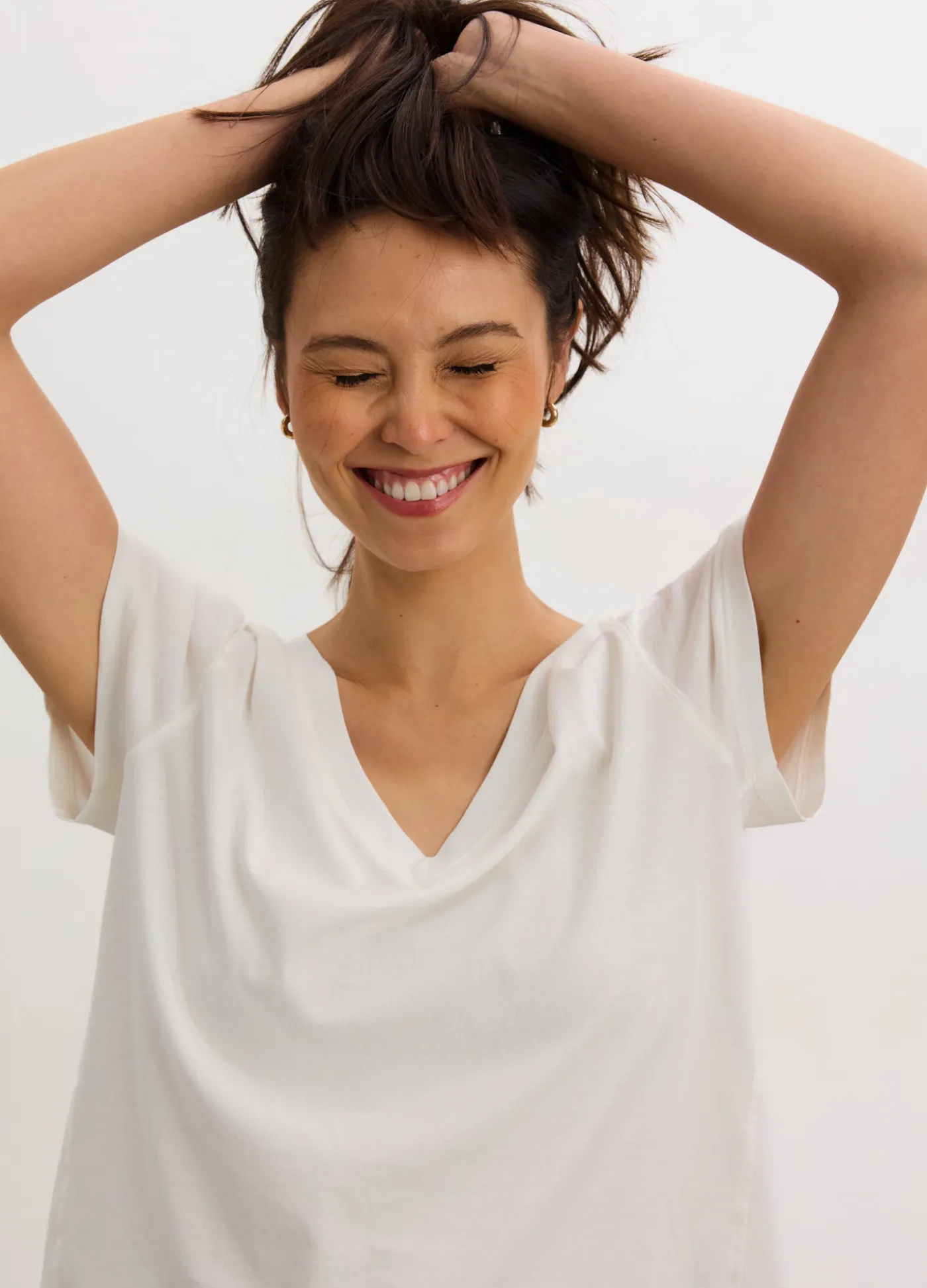 The Washed Cotton Vneck Tshirt